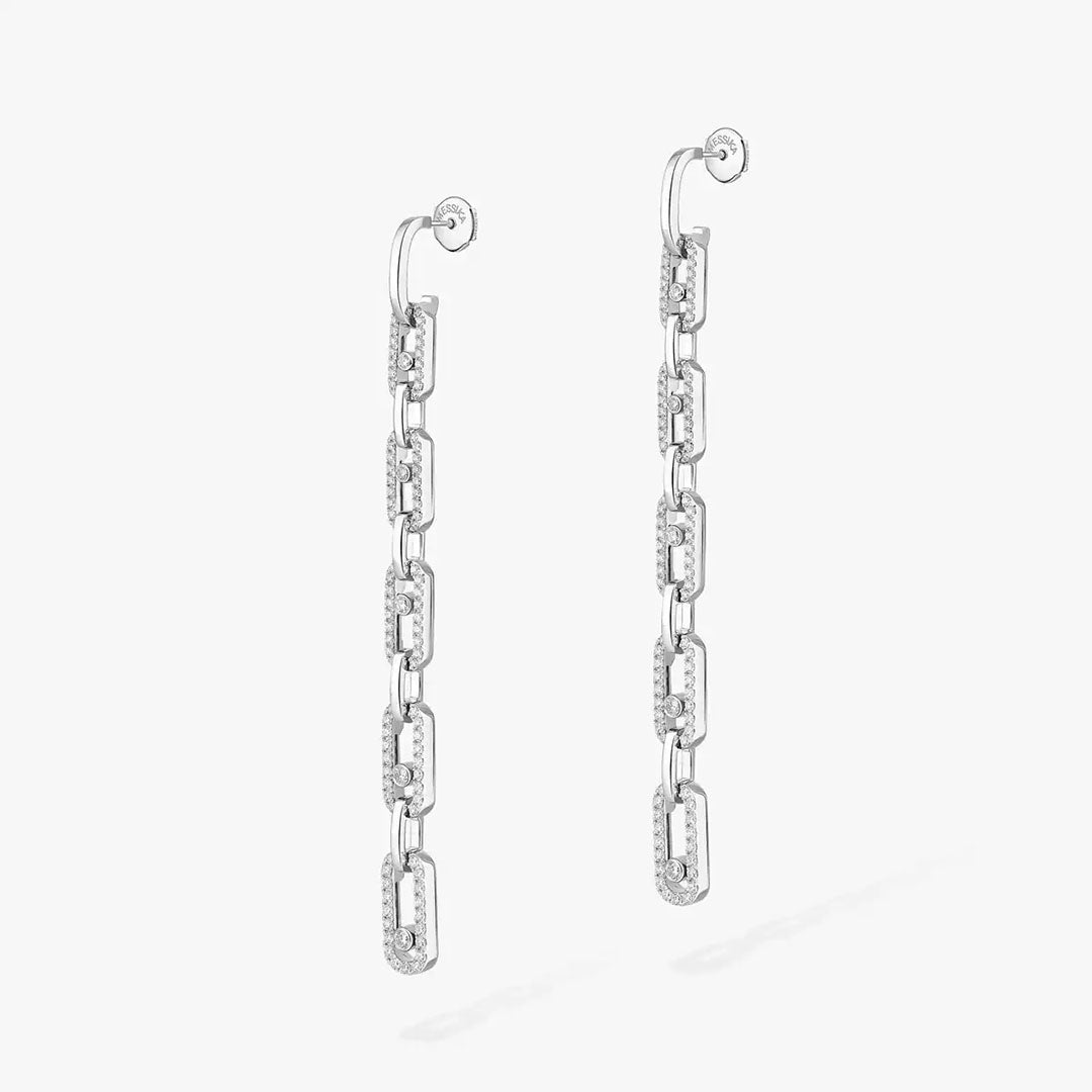 Earrings in white gold Move Link Earrings Messika