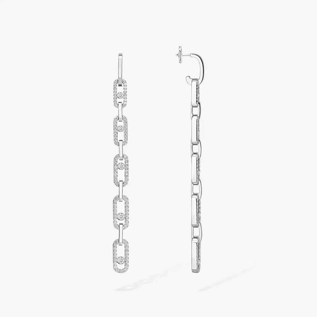 Earrings in white gold Move Link Earrings Messika