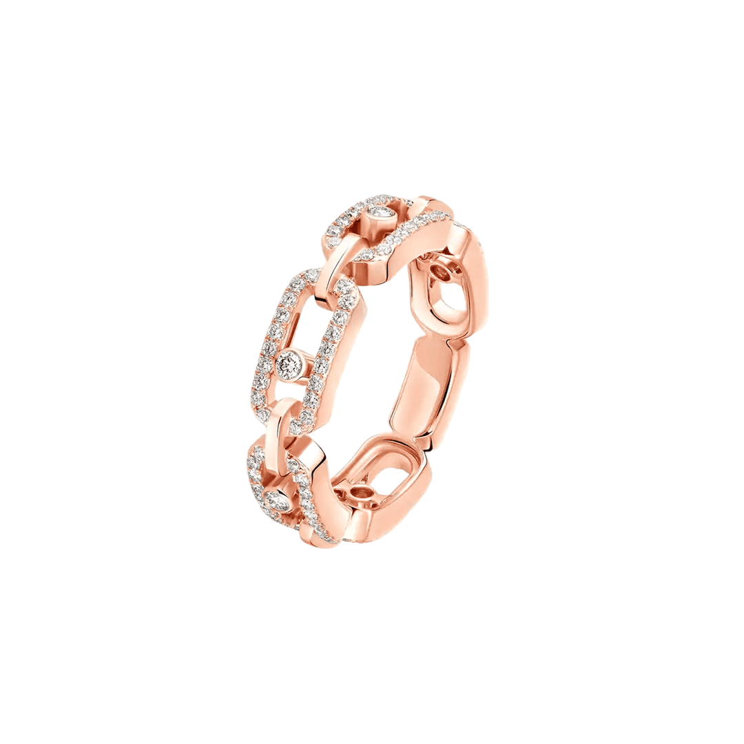 Gioiello in oro rosa Anello Move Link Messika