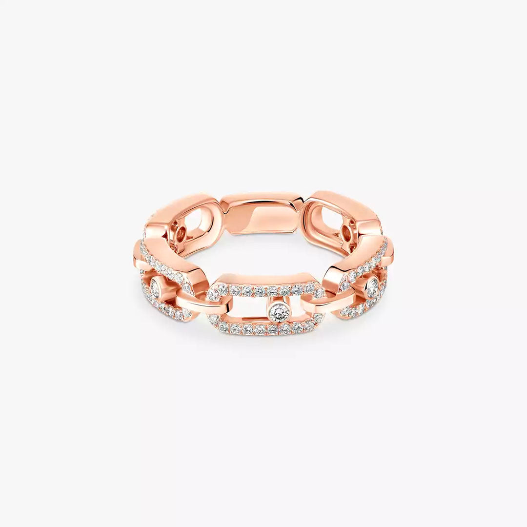 Ring in rose gold Move Link Ring Messika