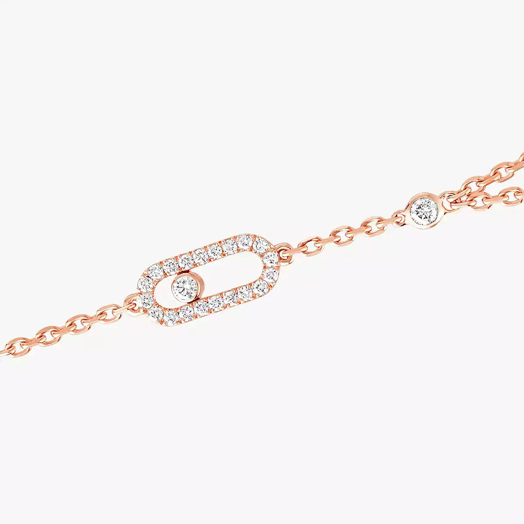 Gioiello in oro rosa Bracciale Move Uno Messika