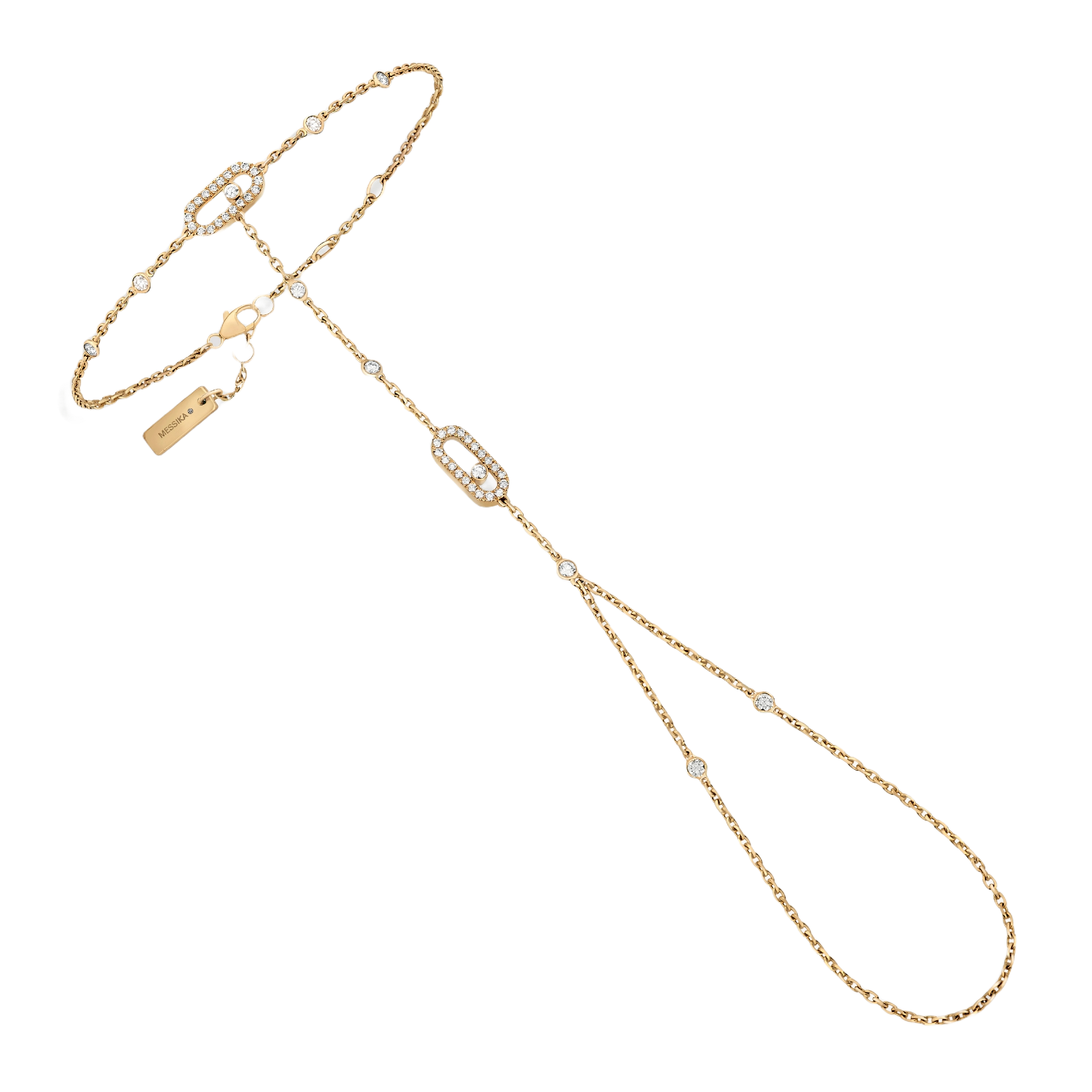 Bracelet in yellow gold Move Uno diamond hand bracelet  Messika