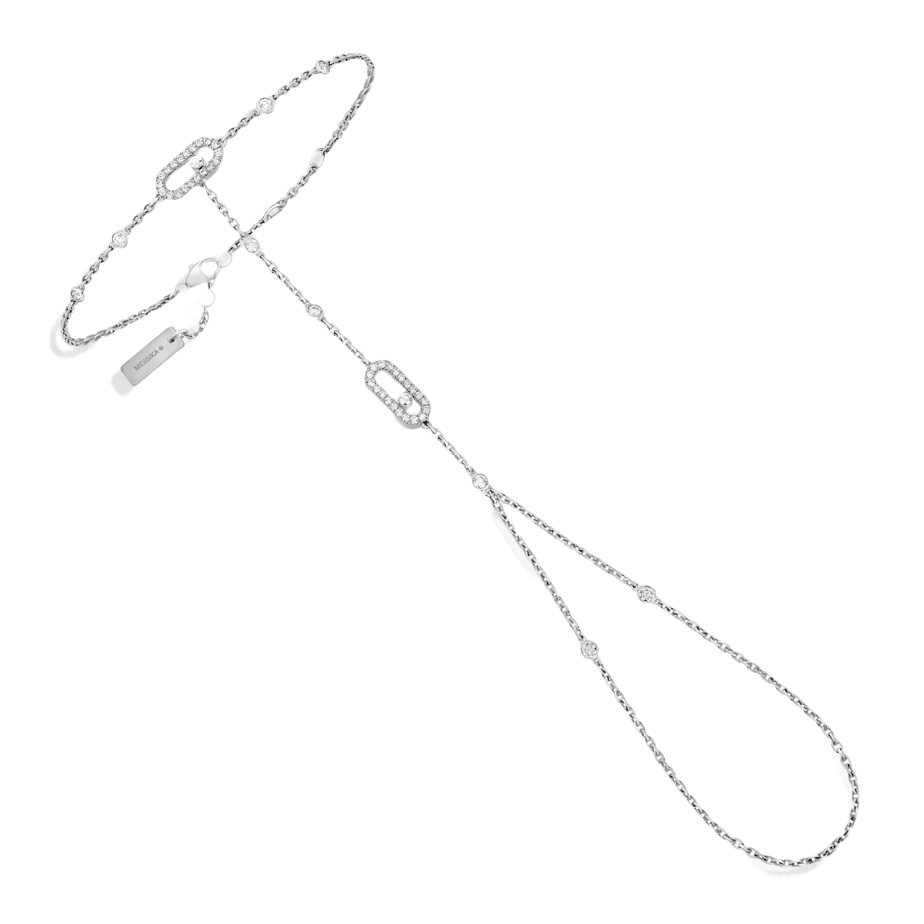 Gioiello in oro bianco Bracciale Move Uno Hand Messika