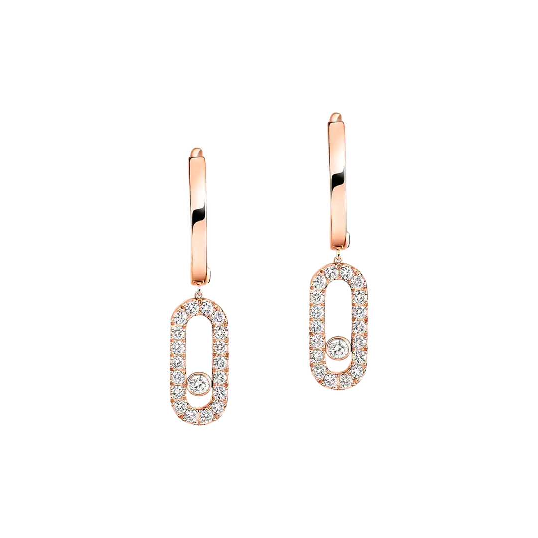 Earrings in rose gold Move Uno Earrings Messika