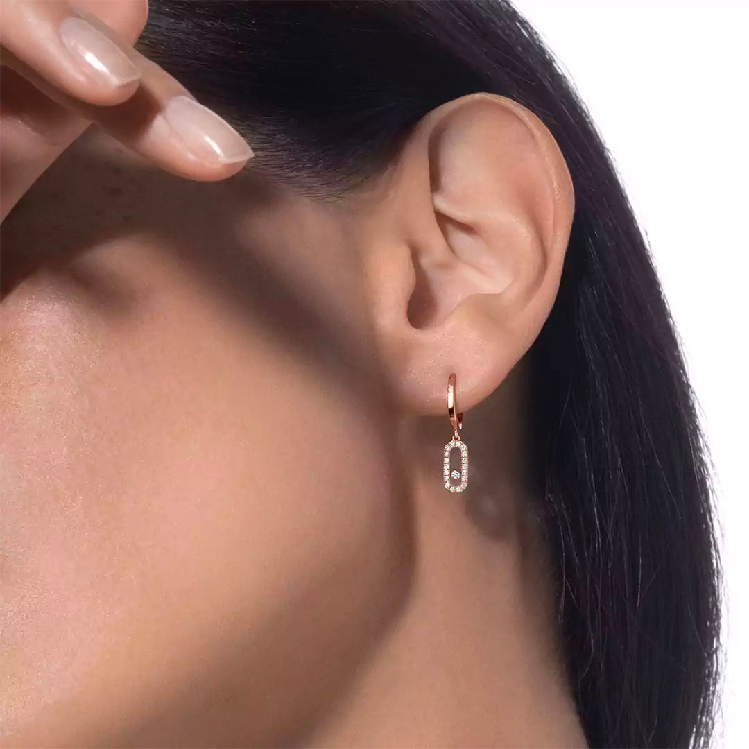 Earrings in rose gold Move Uno Earrings Messika