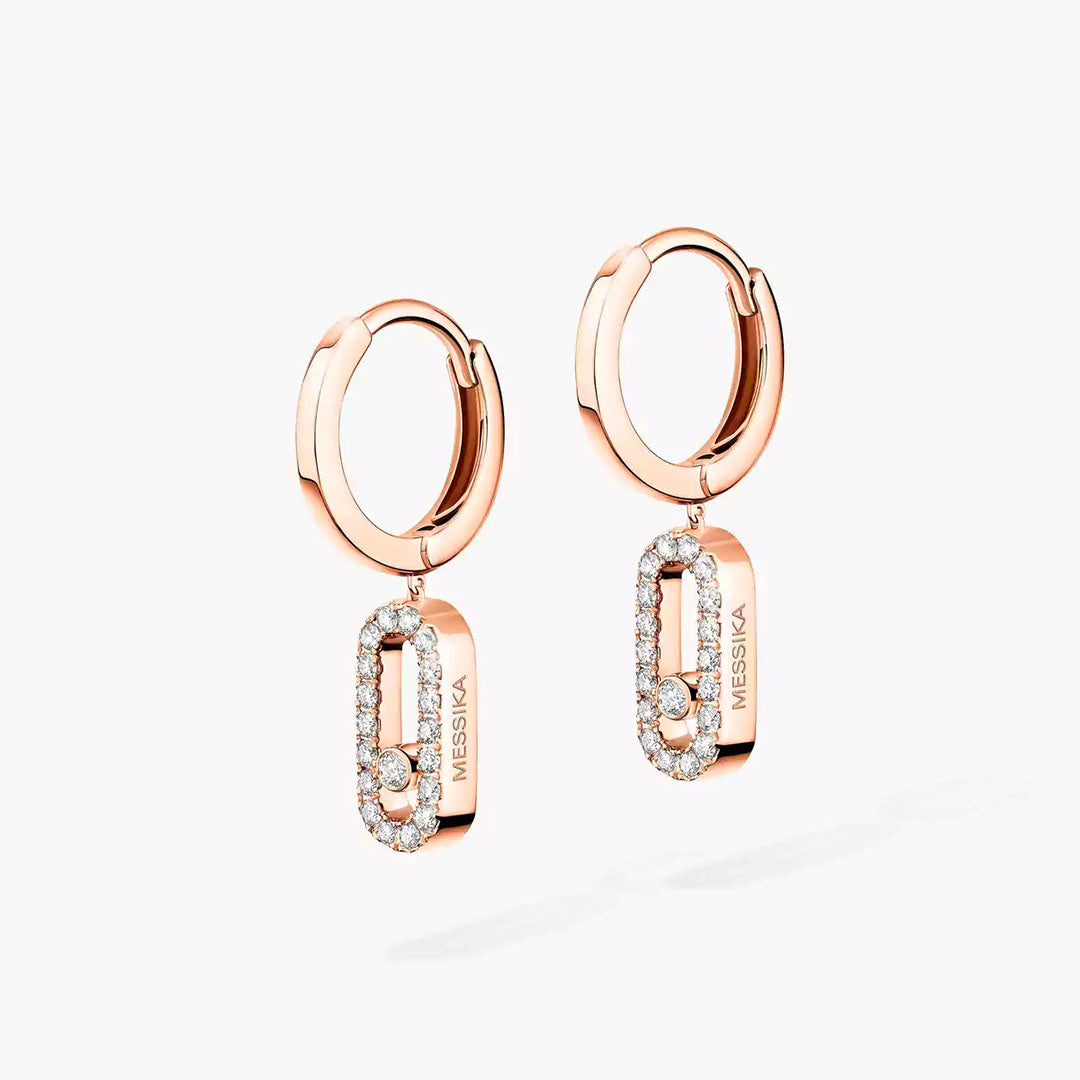 Earrings in rose gold Move Uno Earrings Messika