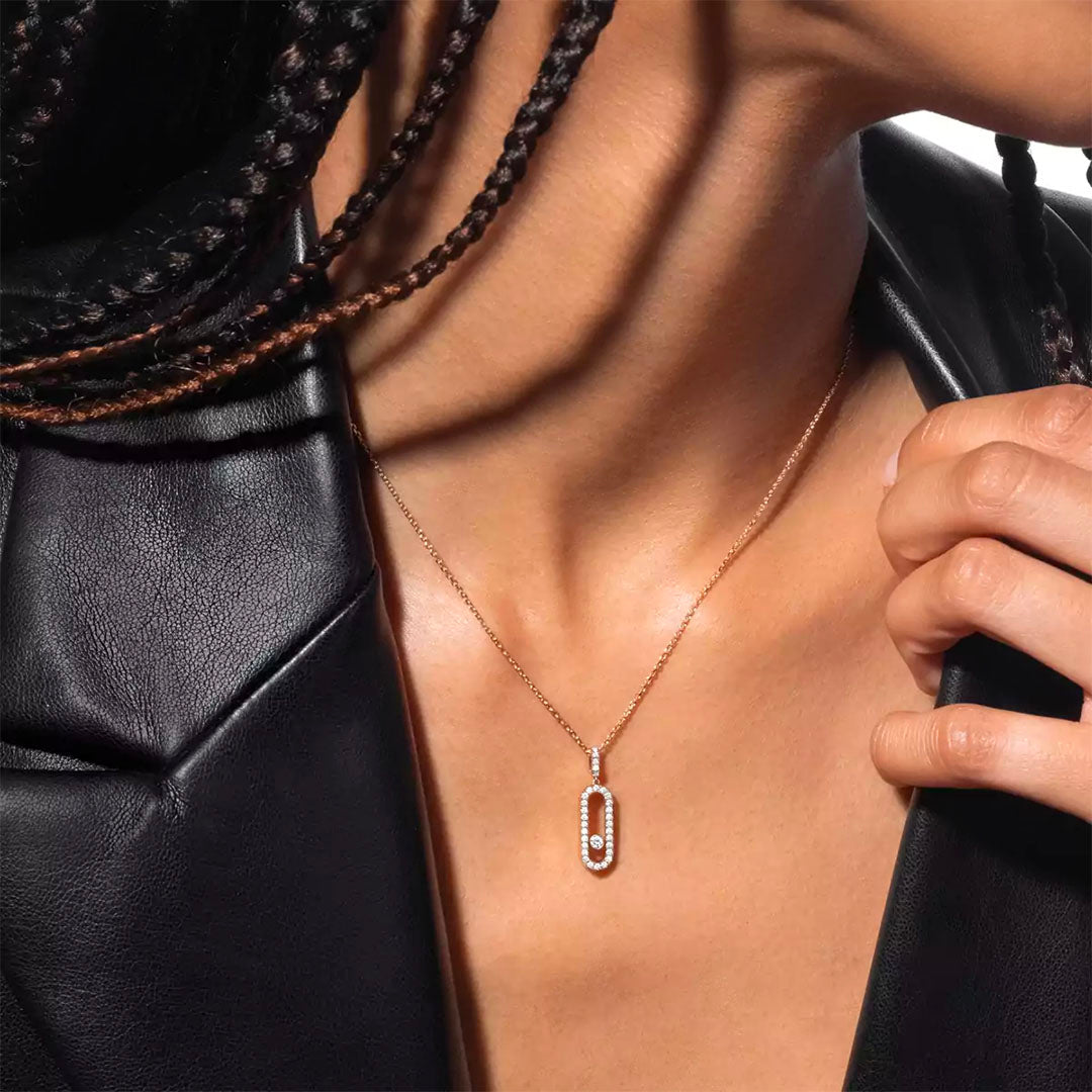 Gioiello in rose gold Move Uno Necklace Messika