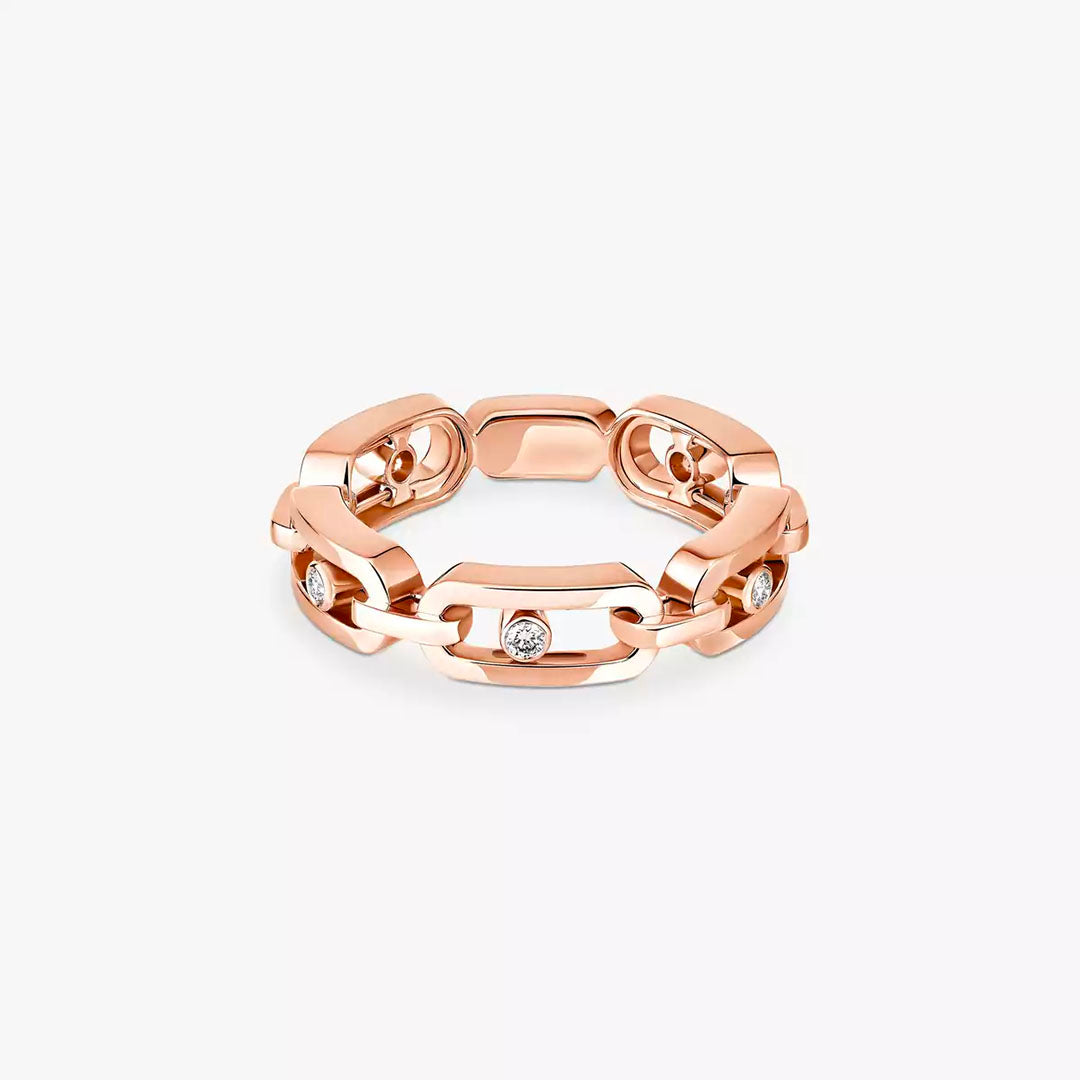 Ring in rose gold Move Link Ring Messika