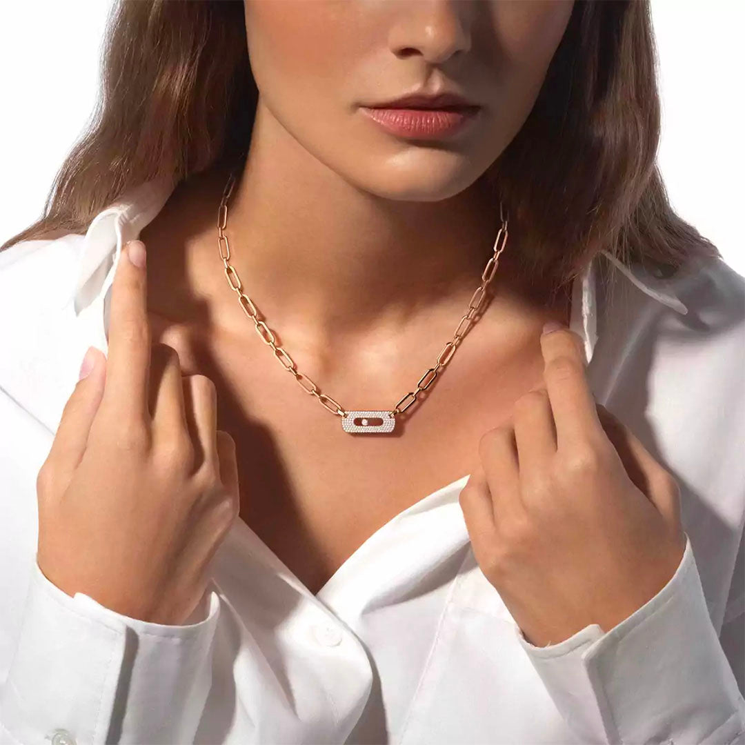 Gioiello in oro rosa Collana Move Link Messika