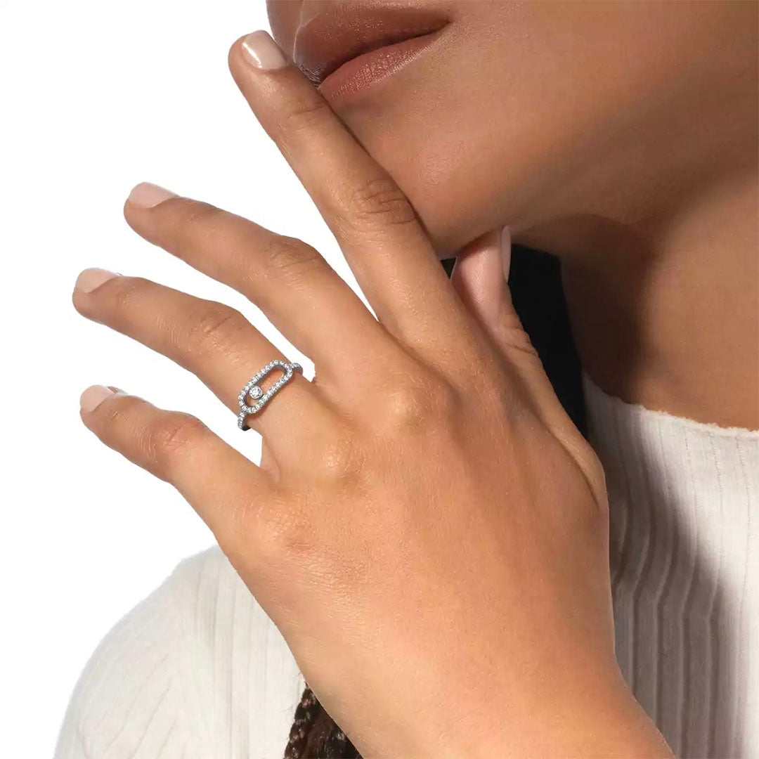 Ring in white gold Move Uno Ring Messika