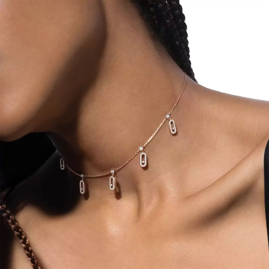 Gioiello in oro rosa Collana choker Move Uno Messika