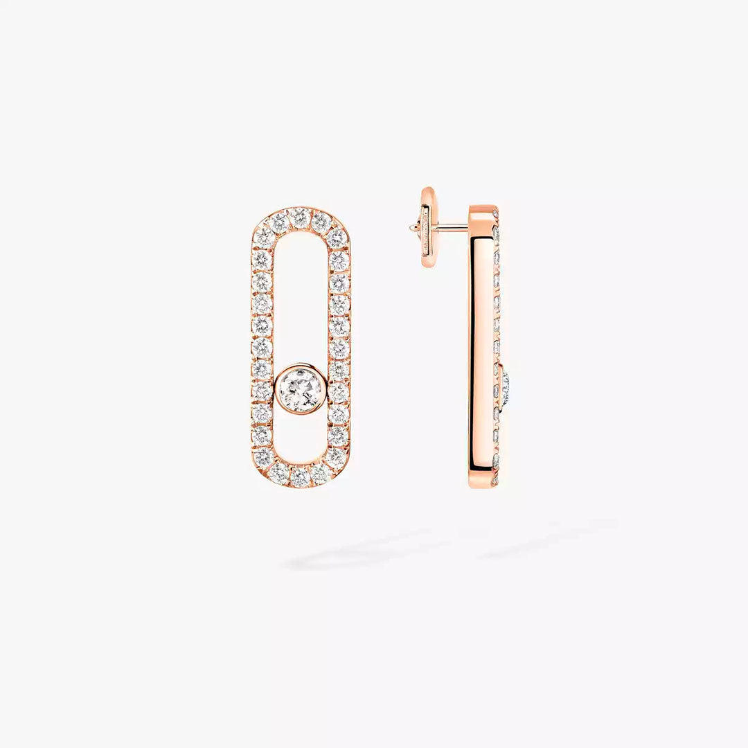 Earrings in rose gold Move Uno Earrings Messika