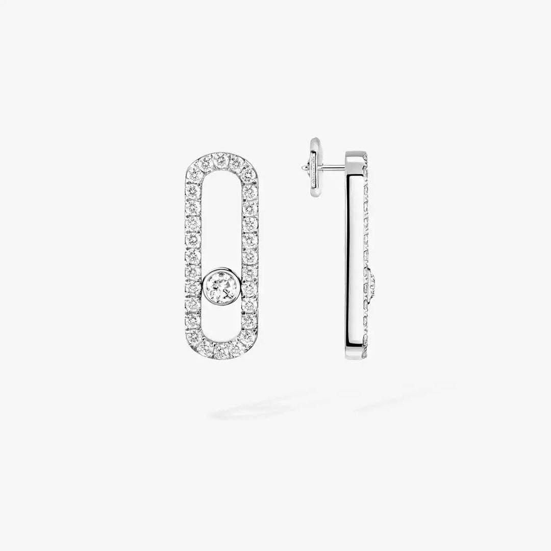 Earrings in white gold Move Uno Earrings Messika