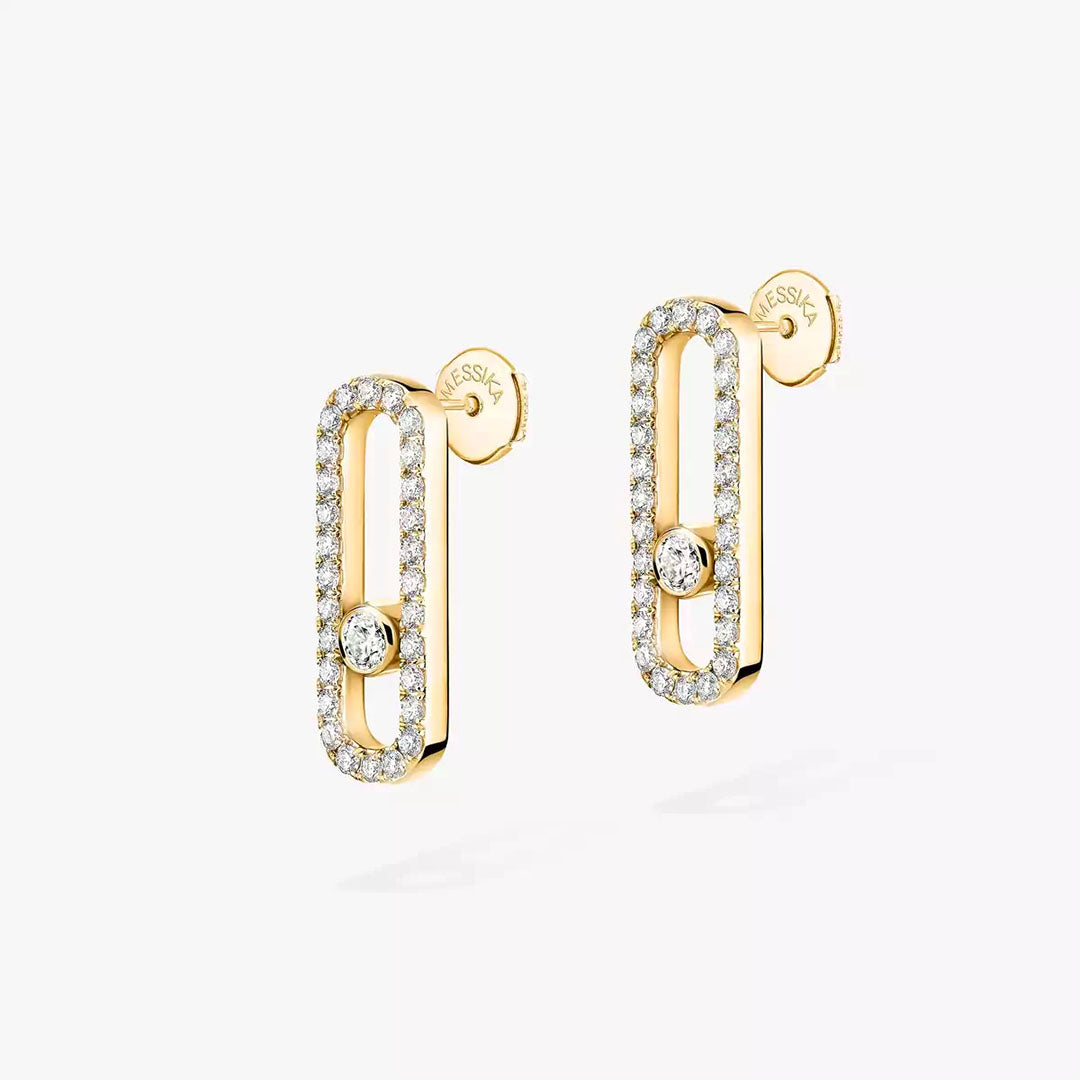 Earrings in yellow gold Move Uno Earrings Messika