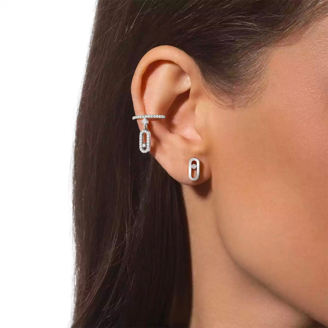Earrings in white gold Move Uno Earrings Messika