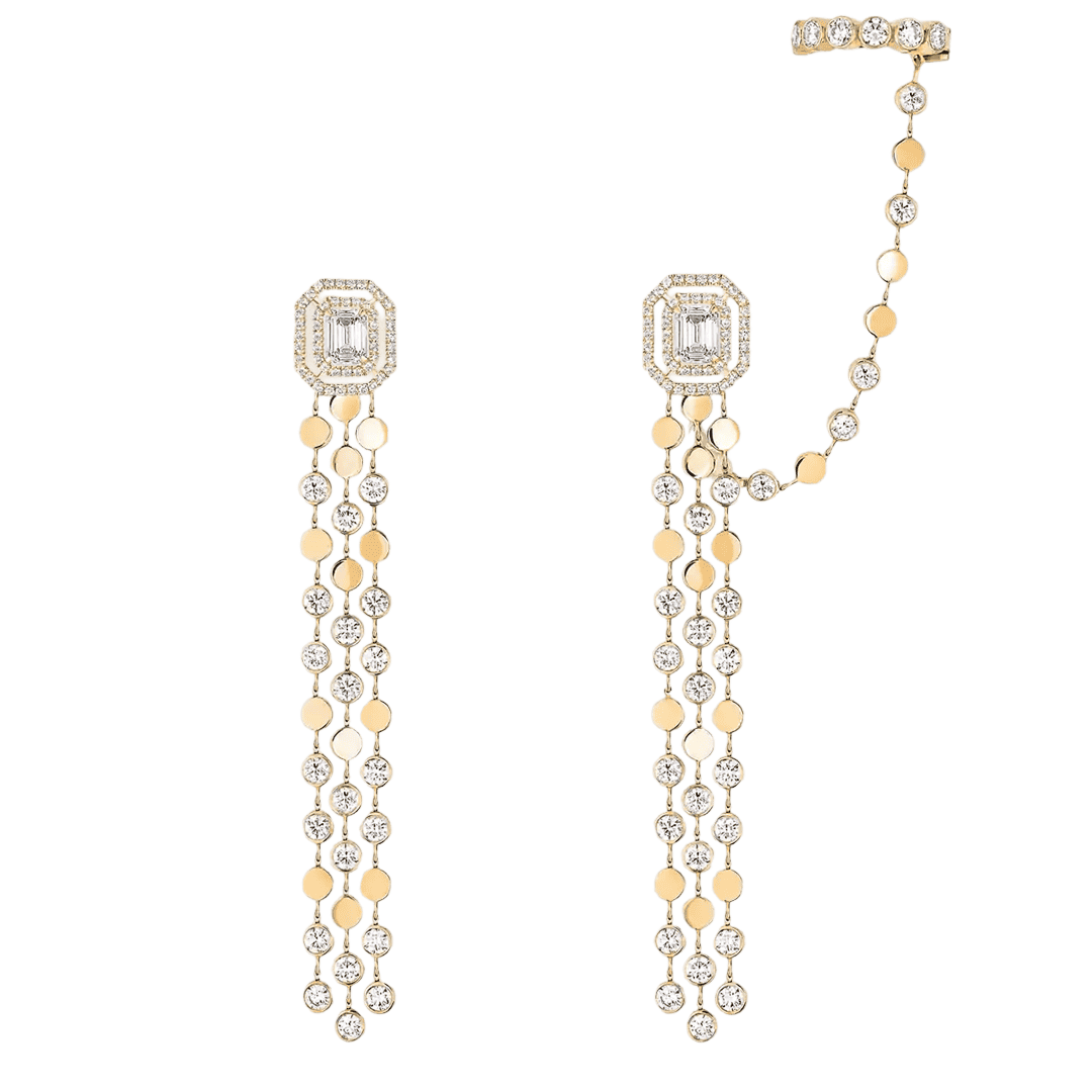 Earrings in yellow gold  D-Vibes Earrings Messika