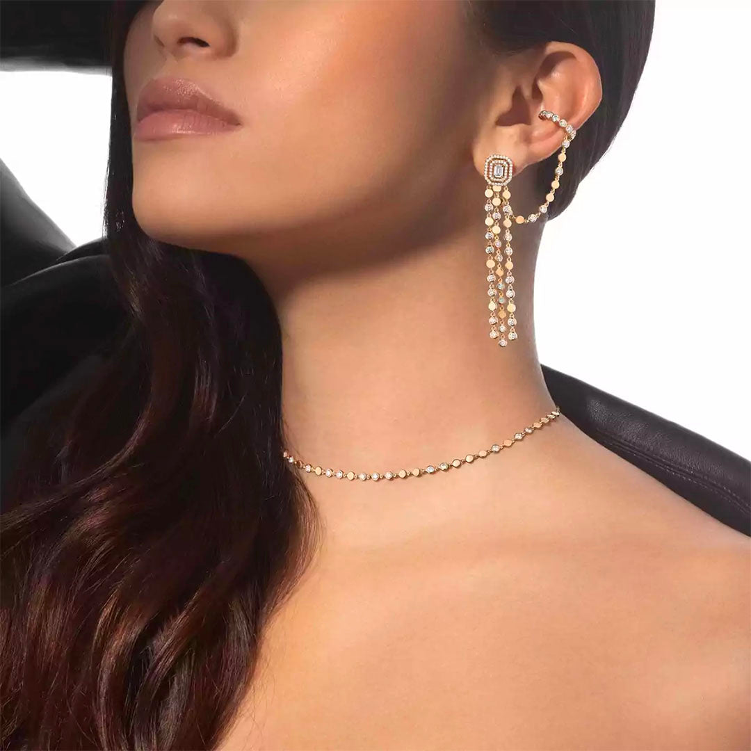 Earrings in yellow gold  D-Vibes Earrings Messika