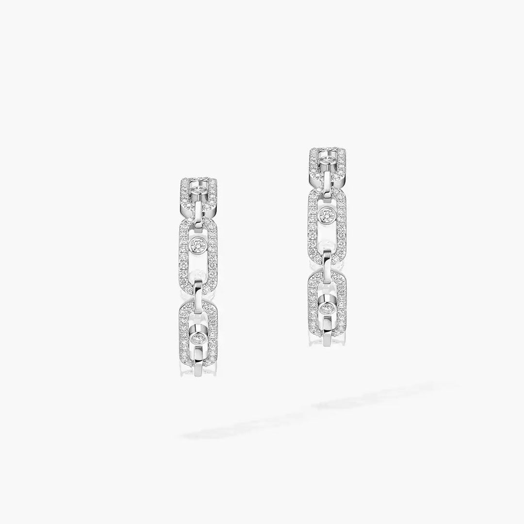 Earrings in white gold Move Link Earrings Messika