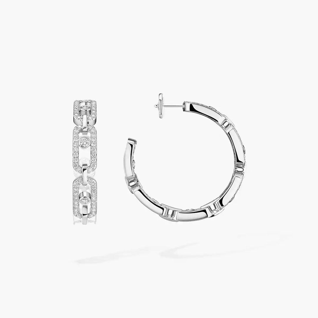 Earrings in white gold Move Link Earrings Messika
