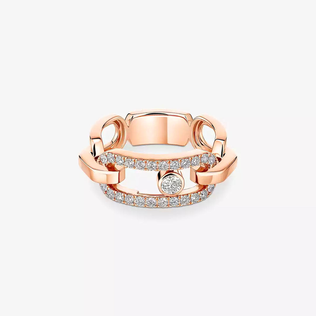 Gioiello in oro rosa Anello Move Link Messika