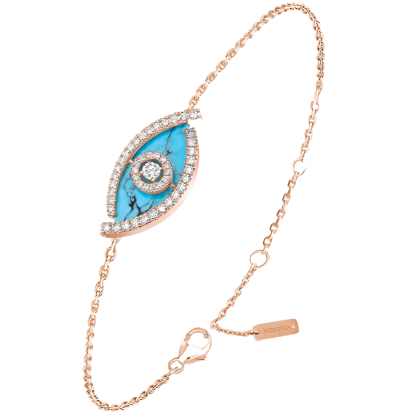 Gioiello in oro rosa Bracciale Lucky Eye Turquoise Messika