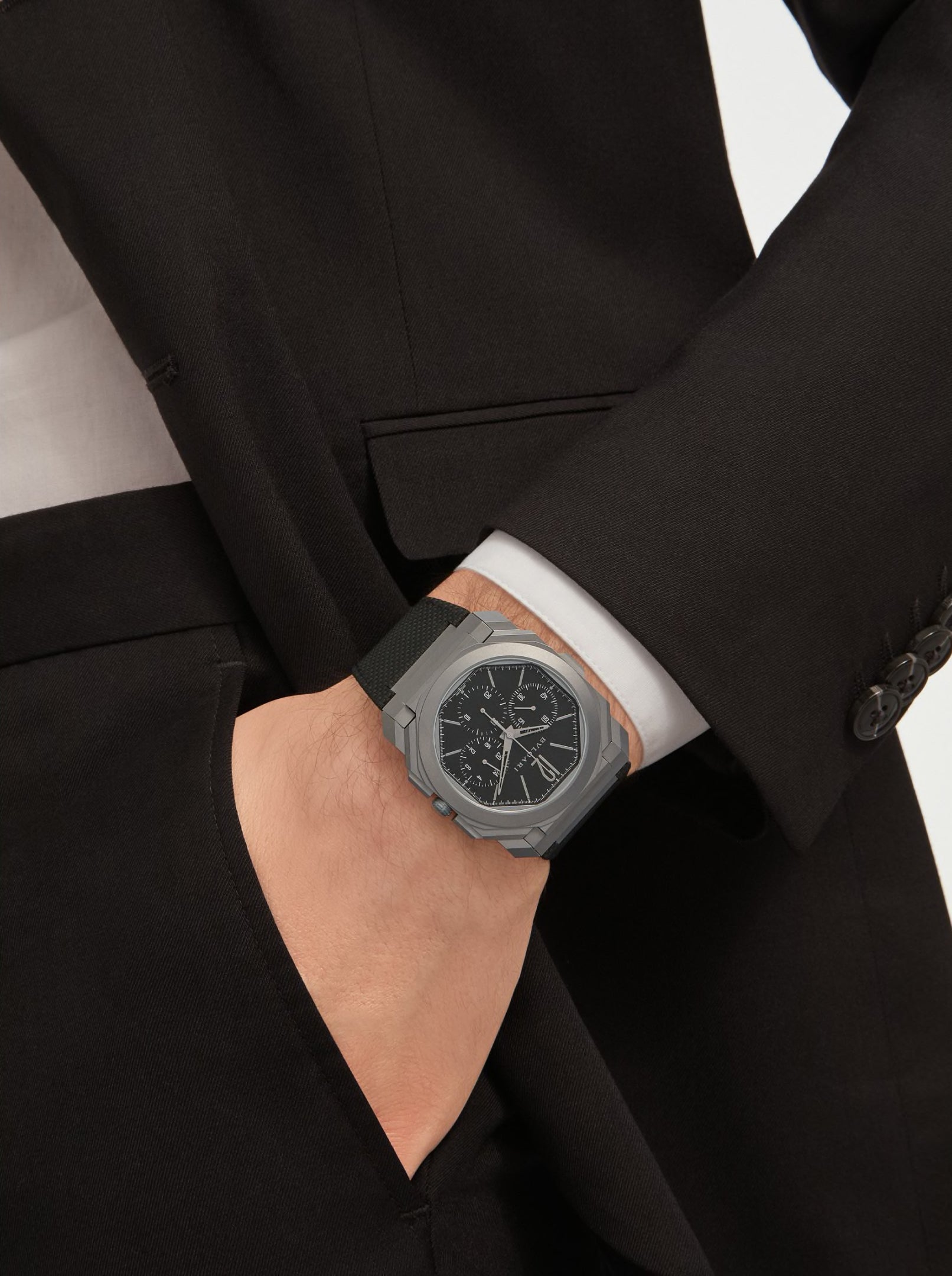 Watch in titanium Octo Finissimo Chrono GMT Bulgari