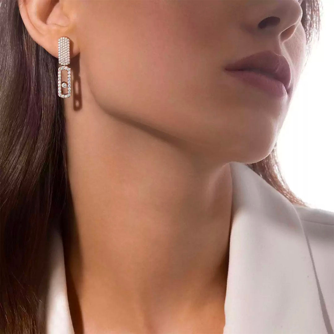 Earrings in rose gold Imperial Move Earrings Messika