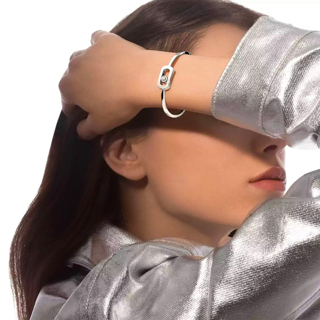 Gioiello in oro bianco Bracciale So Move Messika