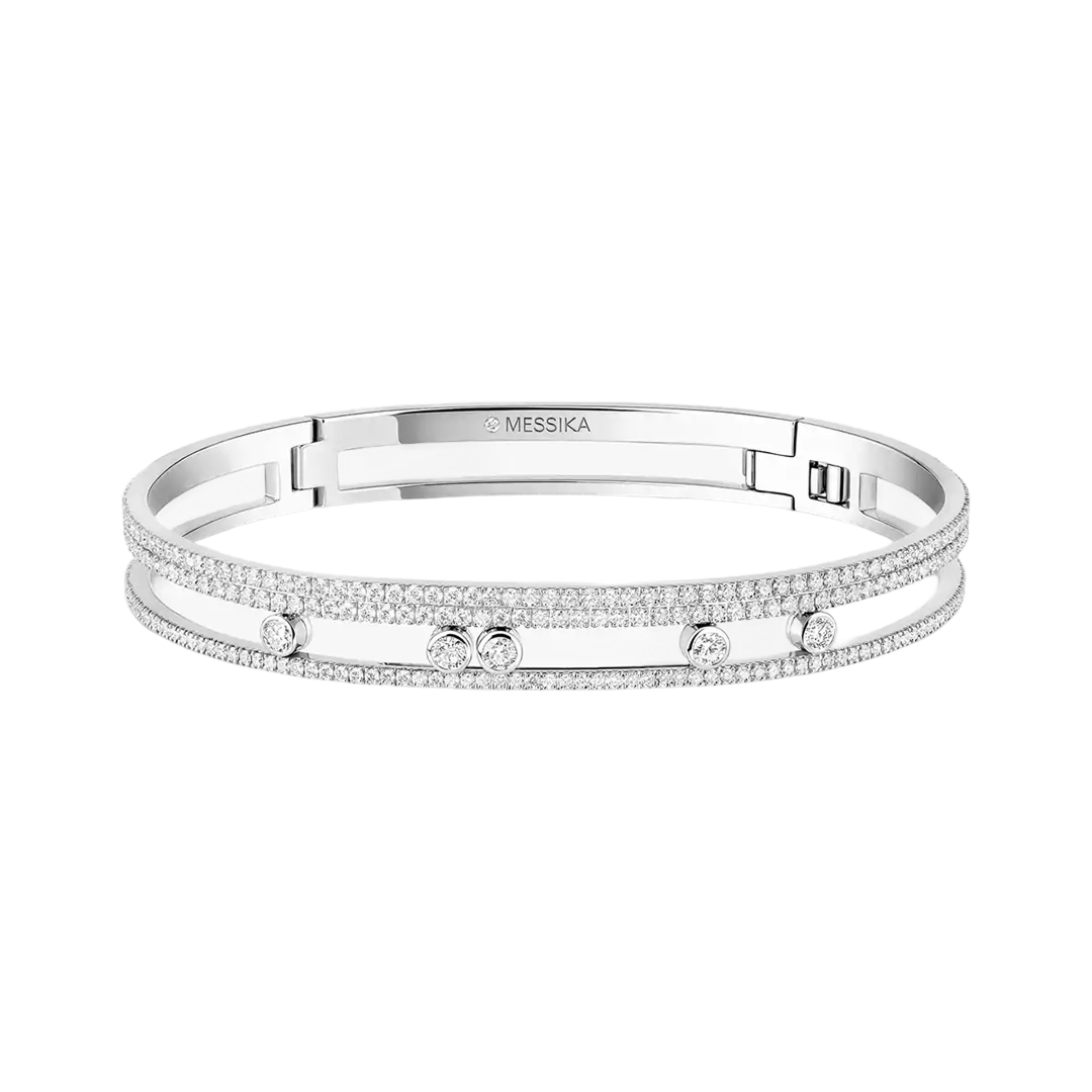 Gioiello in oro bianco Bracciale Move Romane Messika