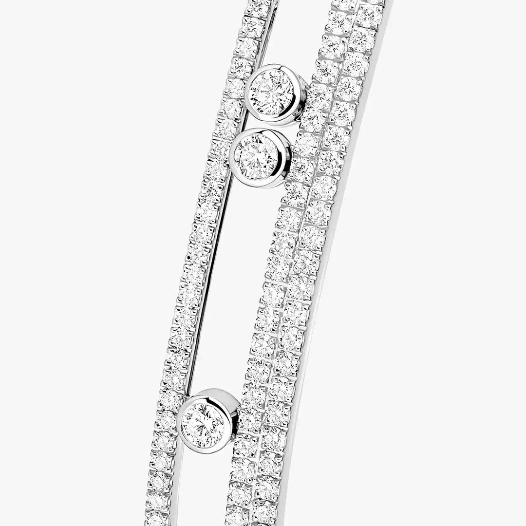 Gioiello in oro bianco Bracciale Move Romane Messika