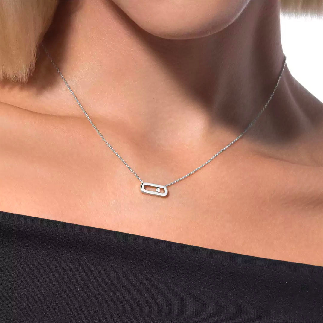 Gioiello in white gold Move Uno Necklace Messika