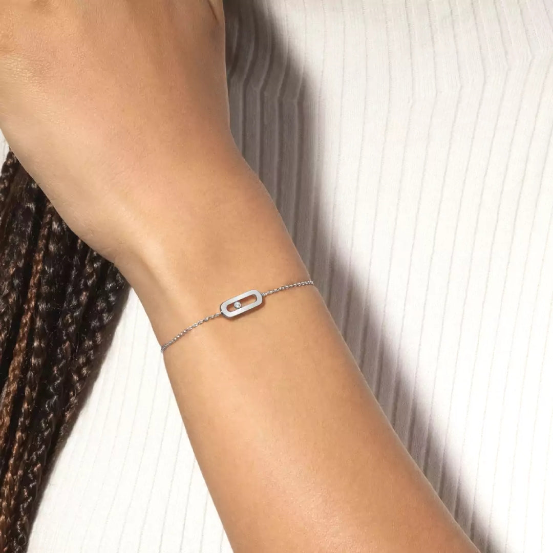 Gioiello in oro bianco Bracciale Move Uno Messika