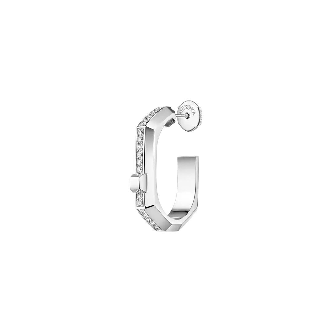 Gioiello in oro bianco Mono orecchino Moderniste Messika