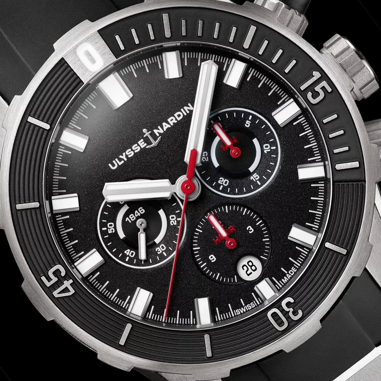 Watch in titanium Diver Chronograph Ulysse nardin