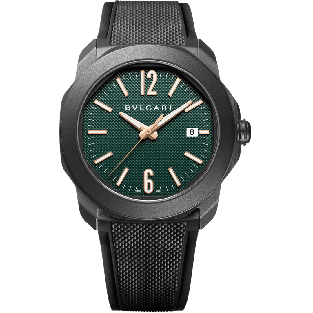 Orologio in acciaio dlc Octo Roma Bulgari