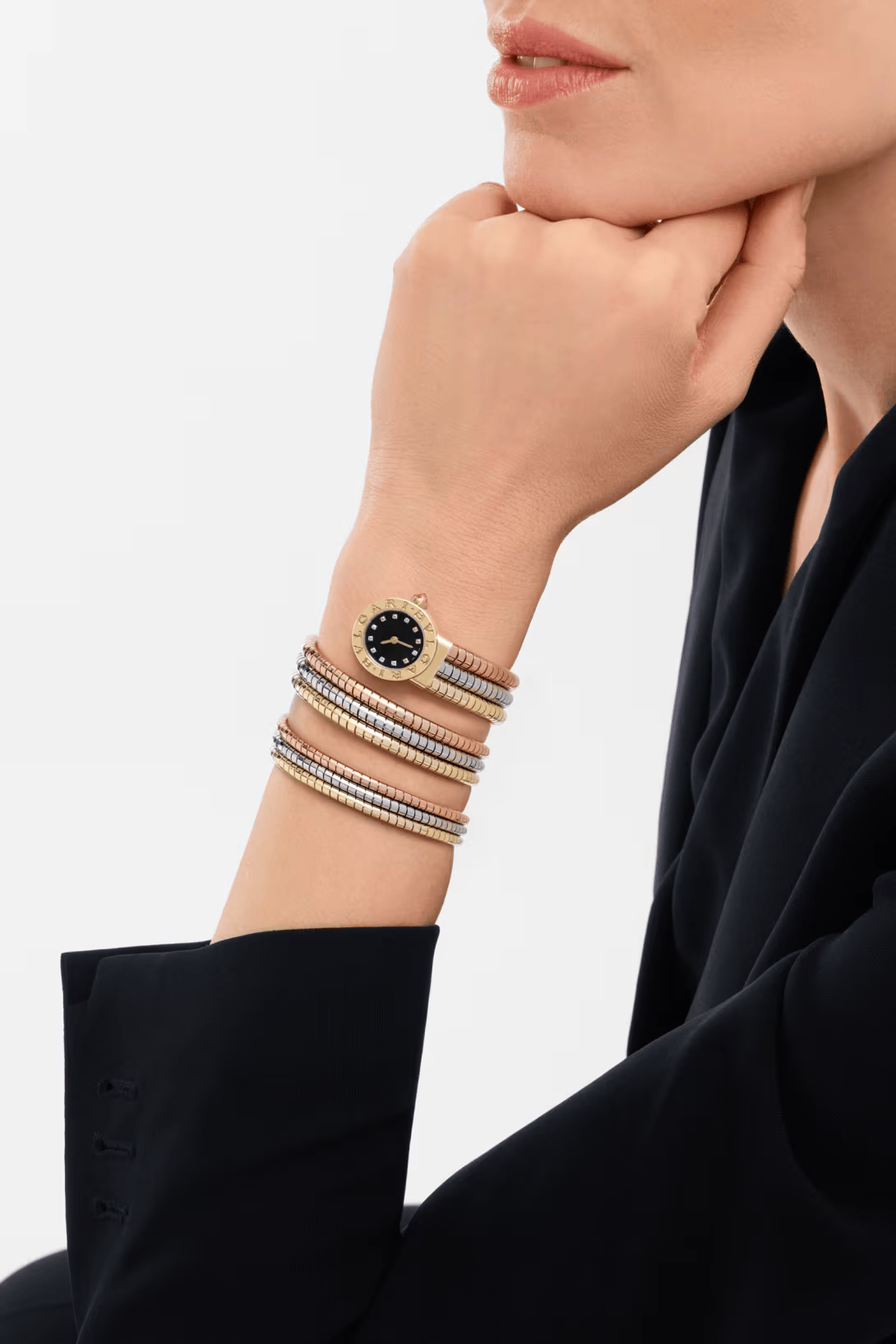 Watch in white, yellow, and rose gold Bvlgari Bvlgari Bulgari