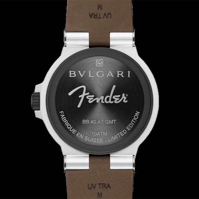 Watch in aluminum and rubber Bvlgari Aluminium GMT x Fender® Bulgari