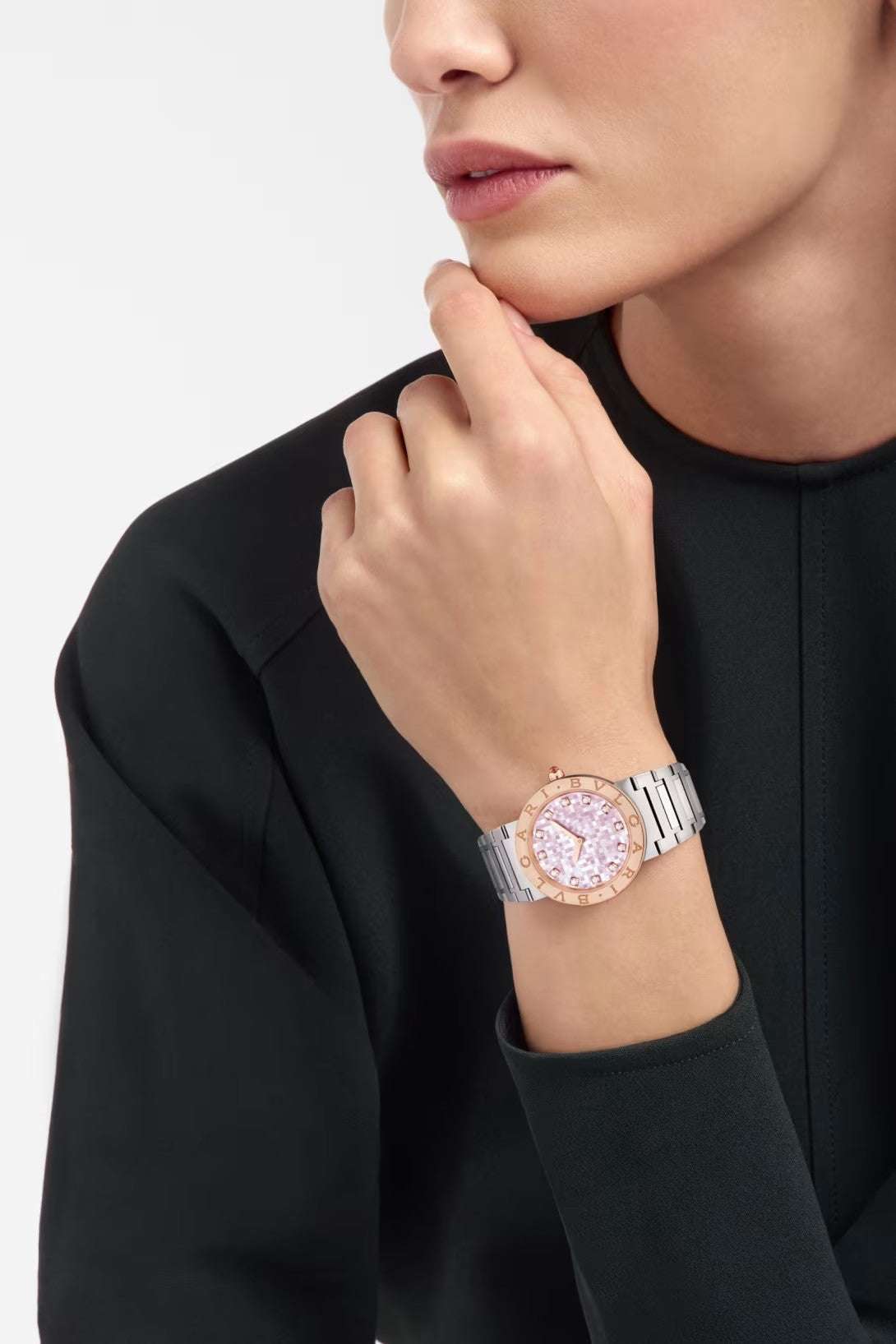 Orologio in acciaio e oro rosa Bvlgari Bvlgari Bulgari