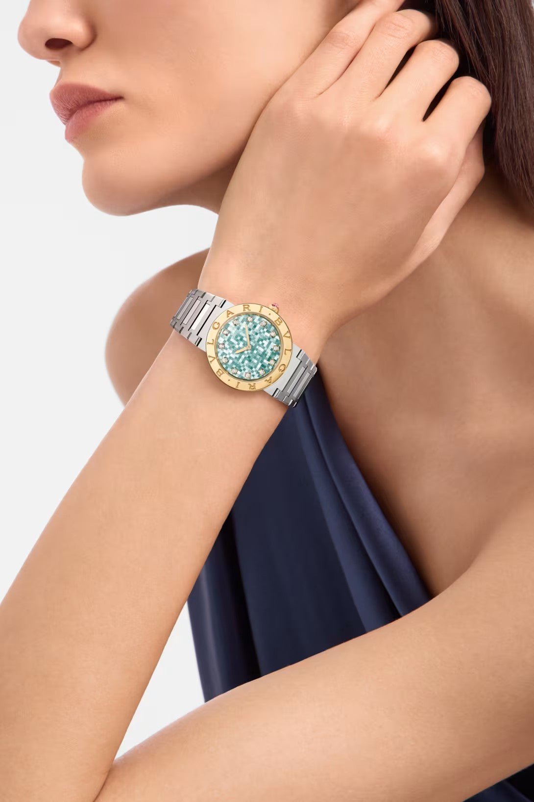 Orologio in acciaio e oro giallo Bvlgari Bvlgari Bulgari