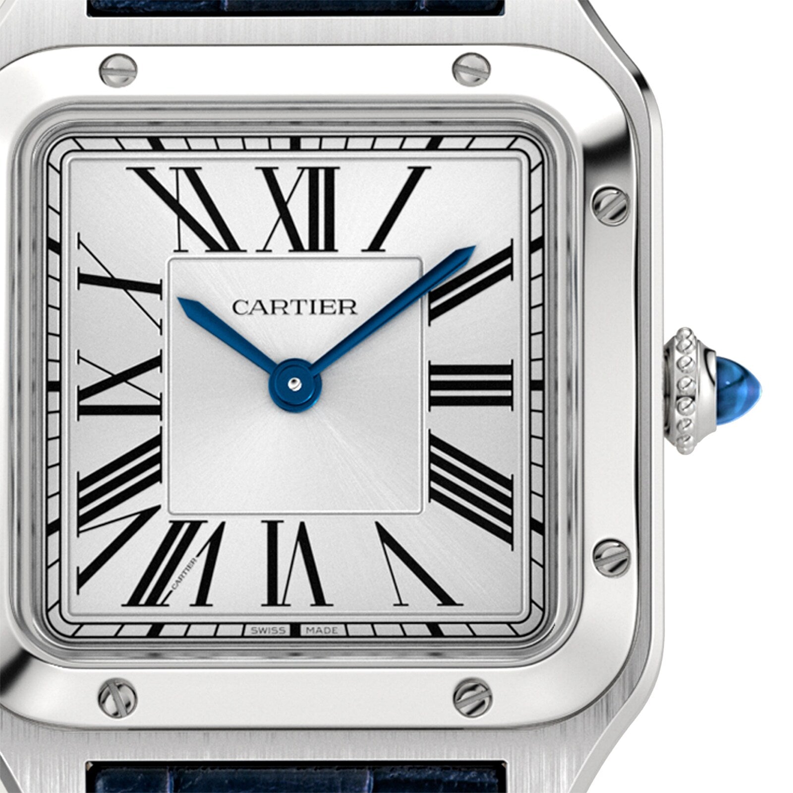 Watch in steel Santos Dumont Cartier
