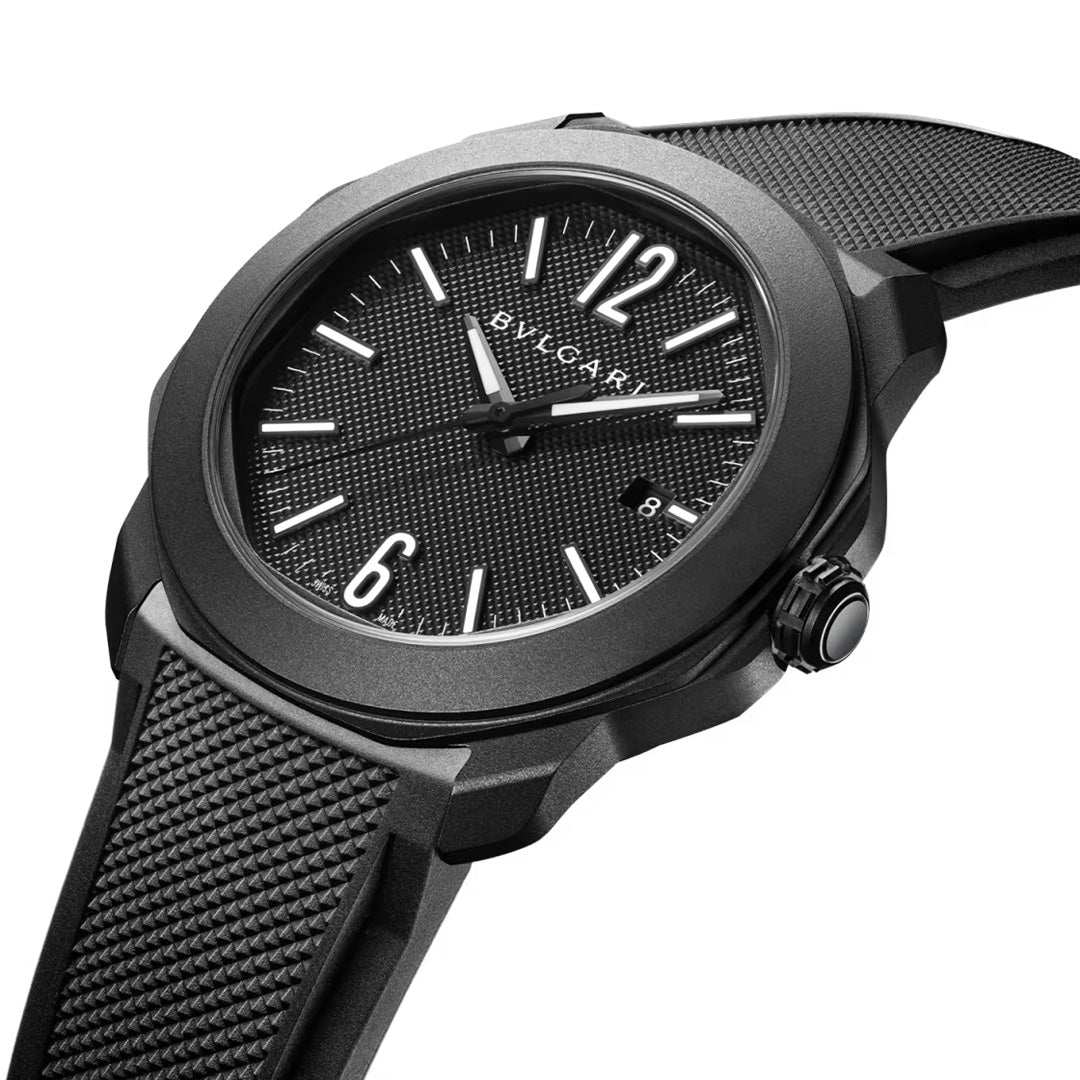 Orologio in acciaio dlc Octo Roma Bulgari