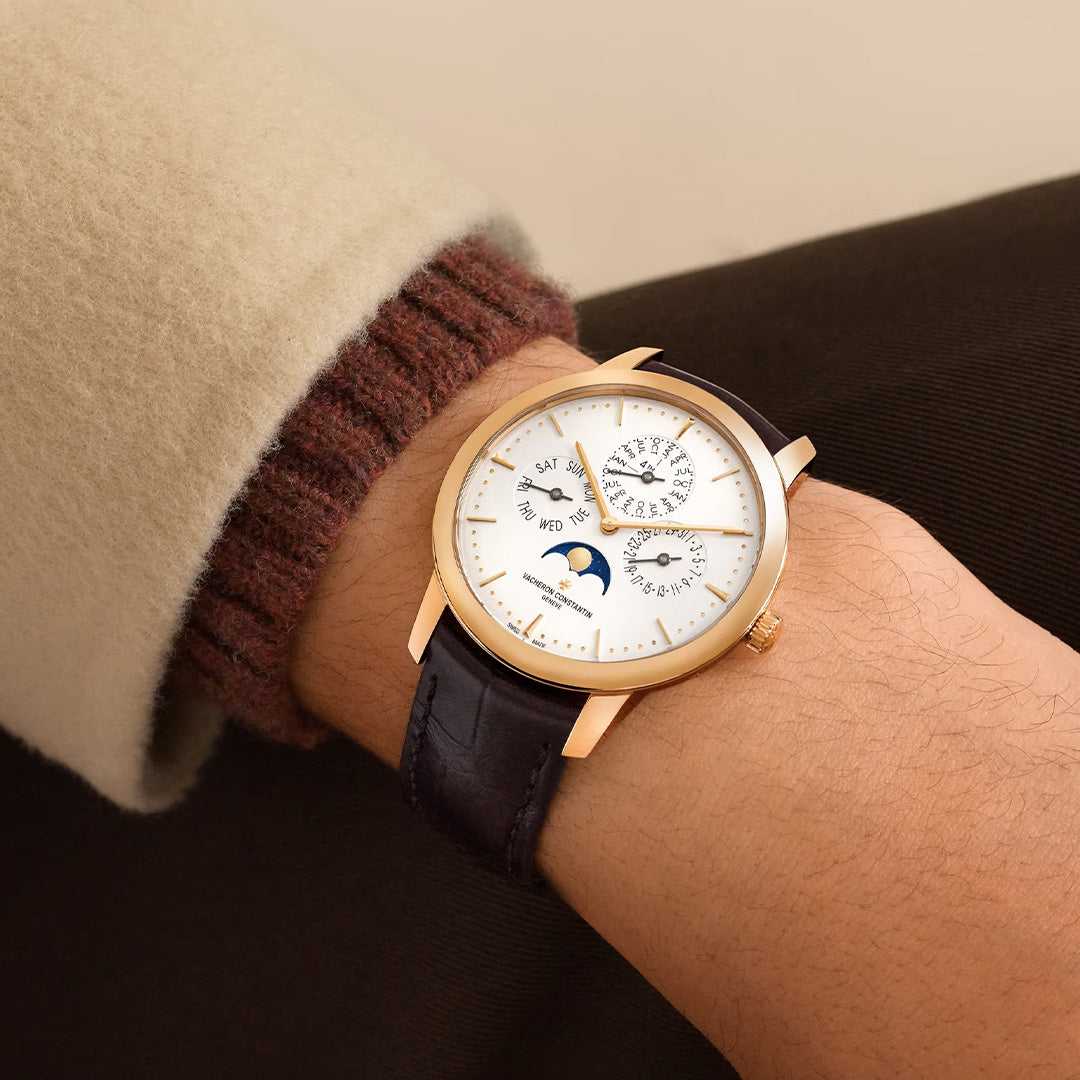 Orologio in oro rosa Patrimony Calendario Perpetuo Ultra-piatto Vacheron constantin