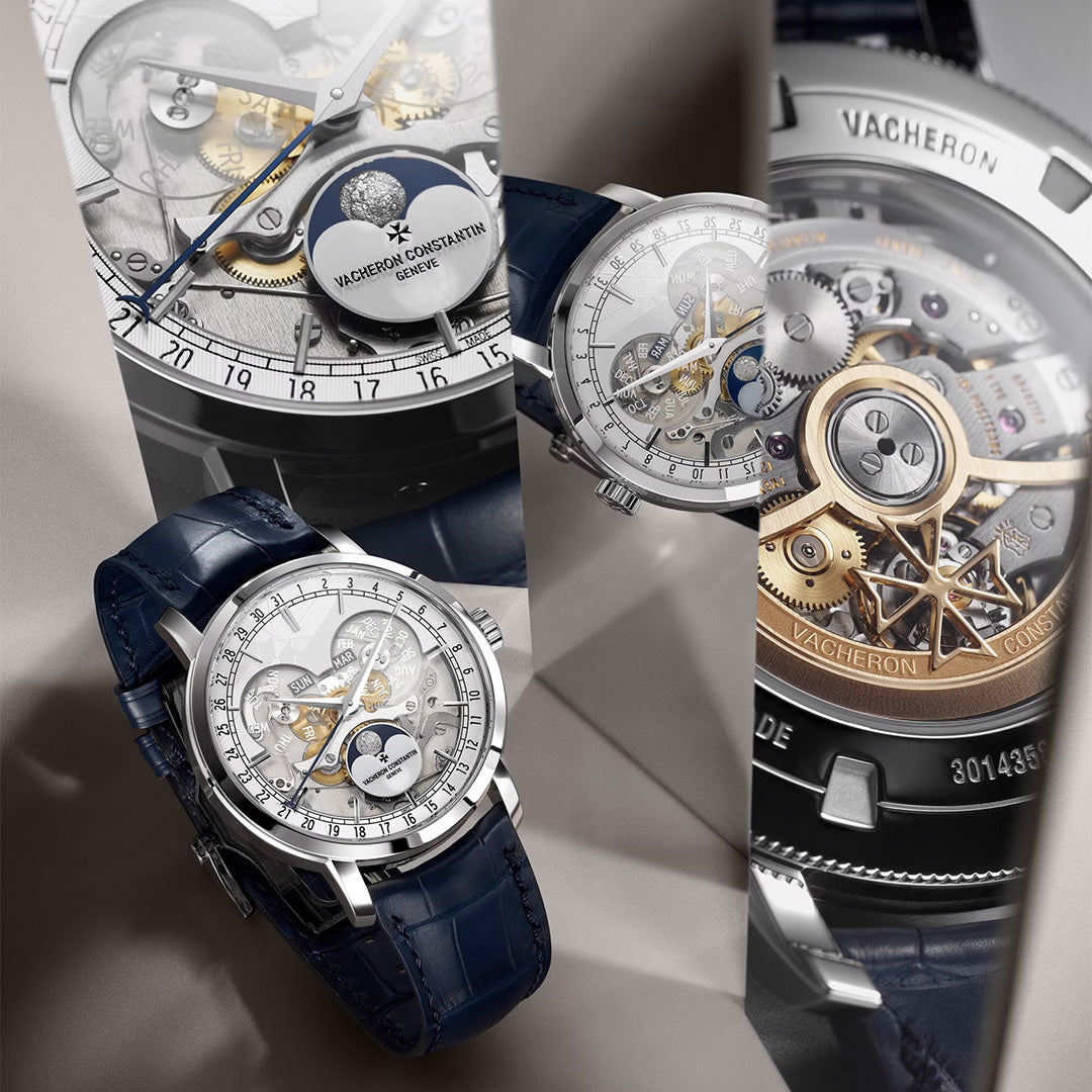 Orologio in platino Traditionnelle Openface Calendario Completo Vacheron constantin