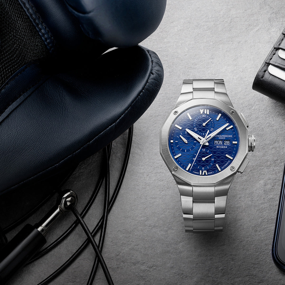 Watch in steel Riviera Baume et mercier