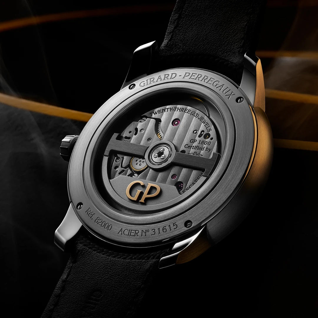 Watch in steel Free Bridge Meteorite Girard perregaux