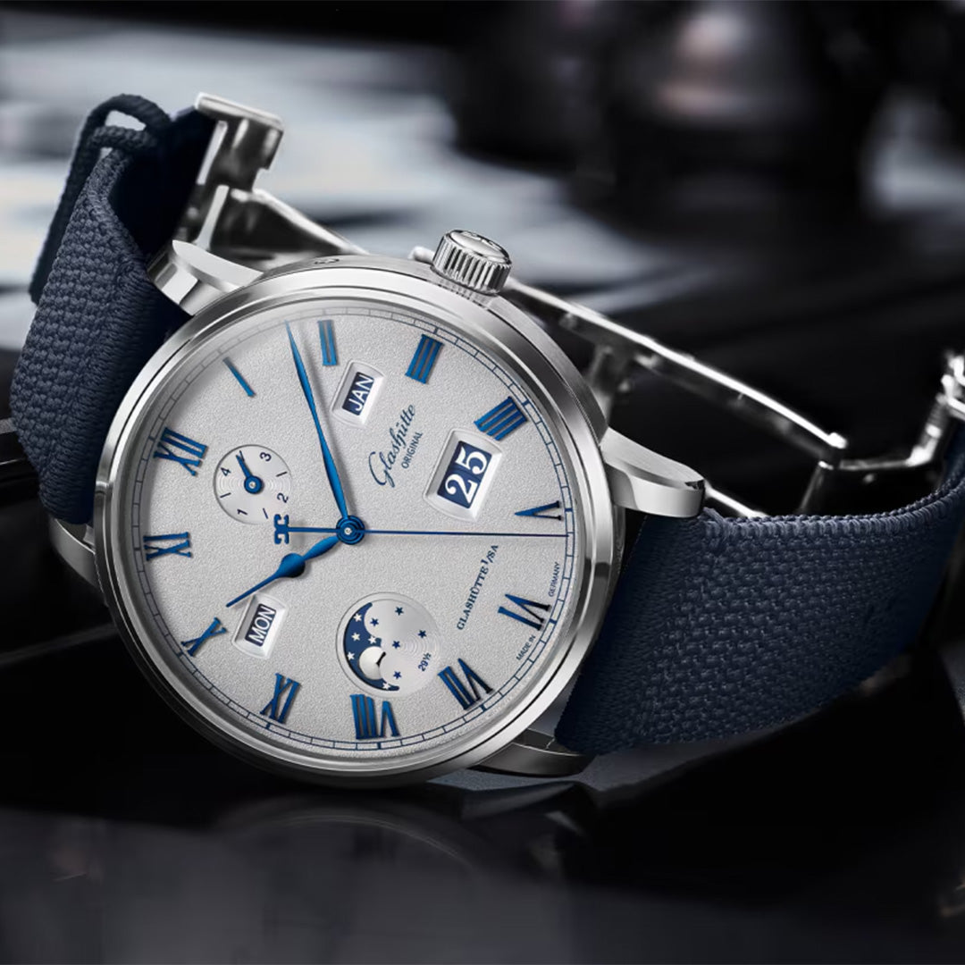 Orologio in acciaio Senator Excellence Perpetual Calendar Glashutte original