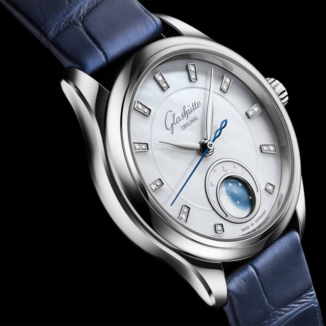 Watch in steel Serenade Luna Glashutte original