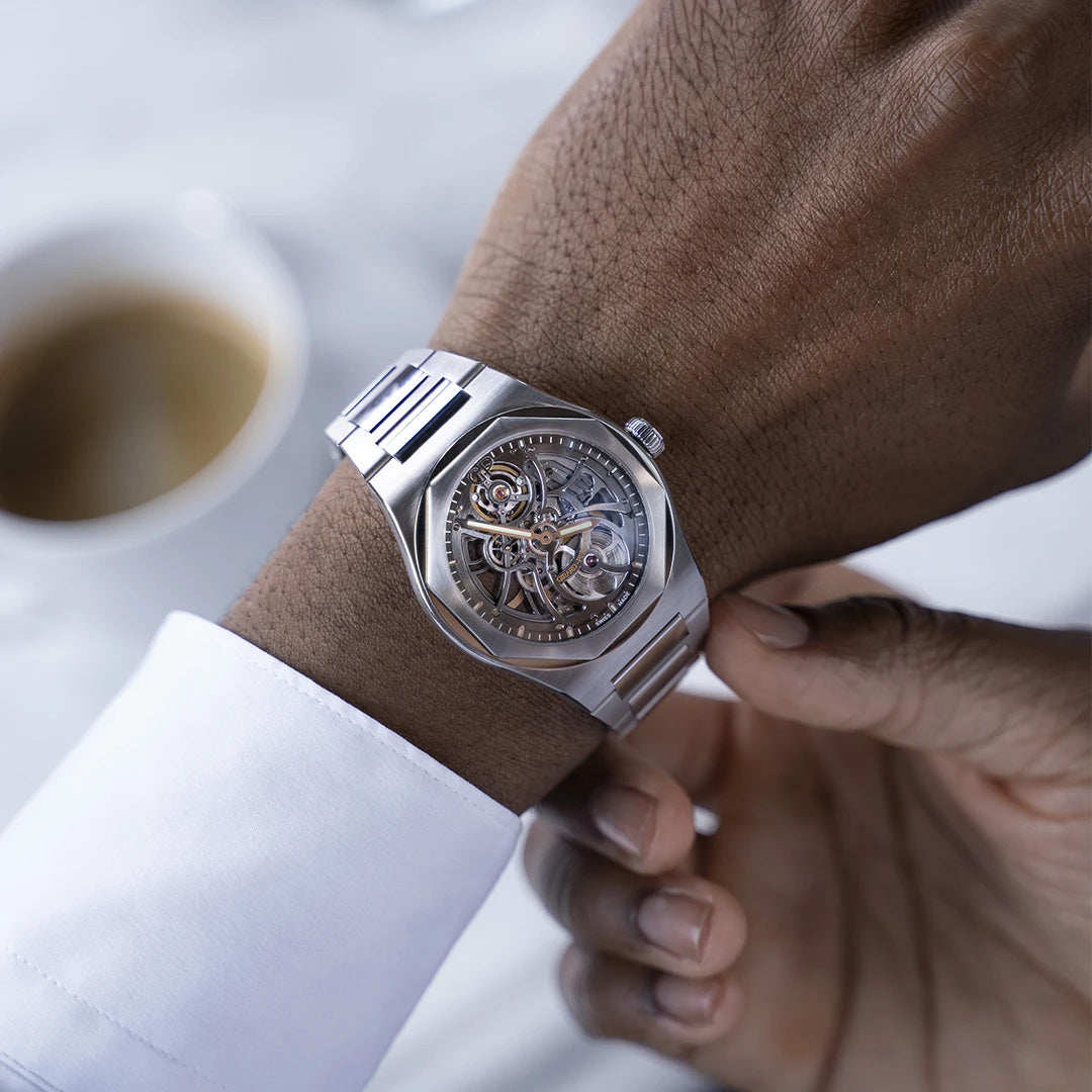 Watch in steel Laureato Skeleton Girard perregaux