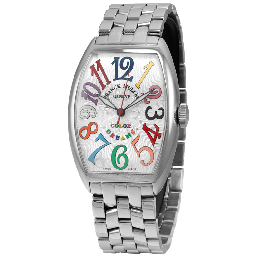 Watch in steel Cintrée Curvex “Color Dreams” Franck muller