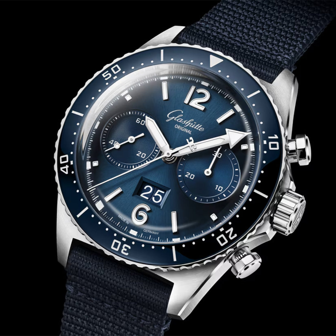 Watch in steel SeaQ Chronograph Glashutte original